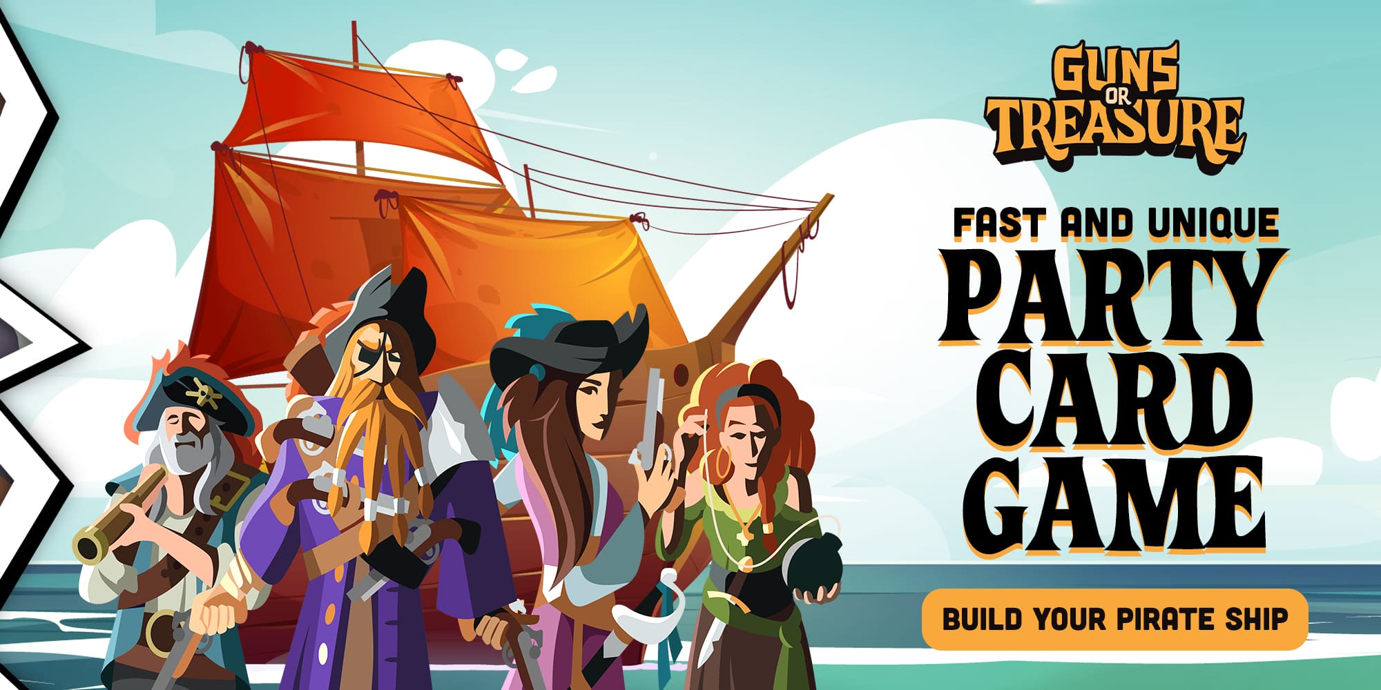 Guns or Treasure Banner